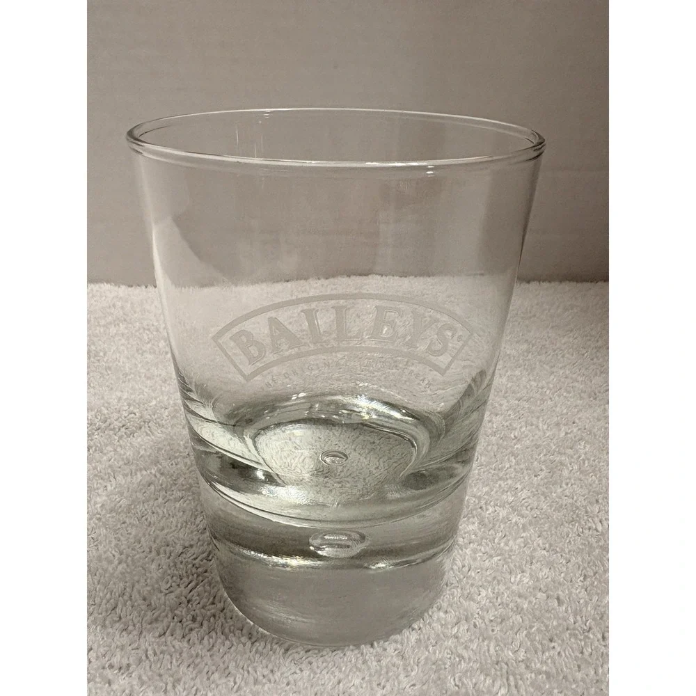 Baileys Irish Cream Glass Heavy Bubble Base Rocks Tumbler Barware Whiskey 4 1/2